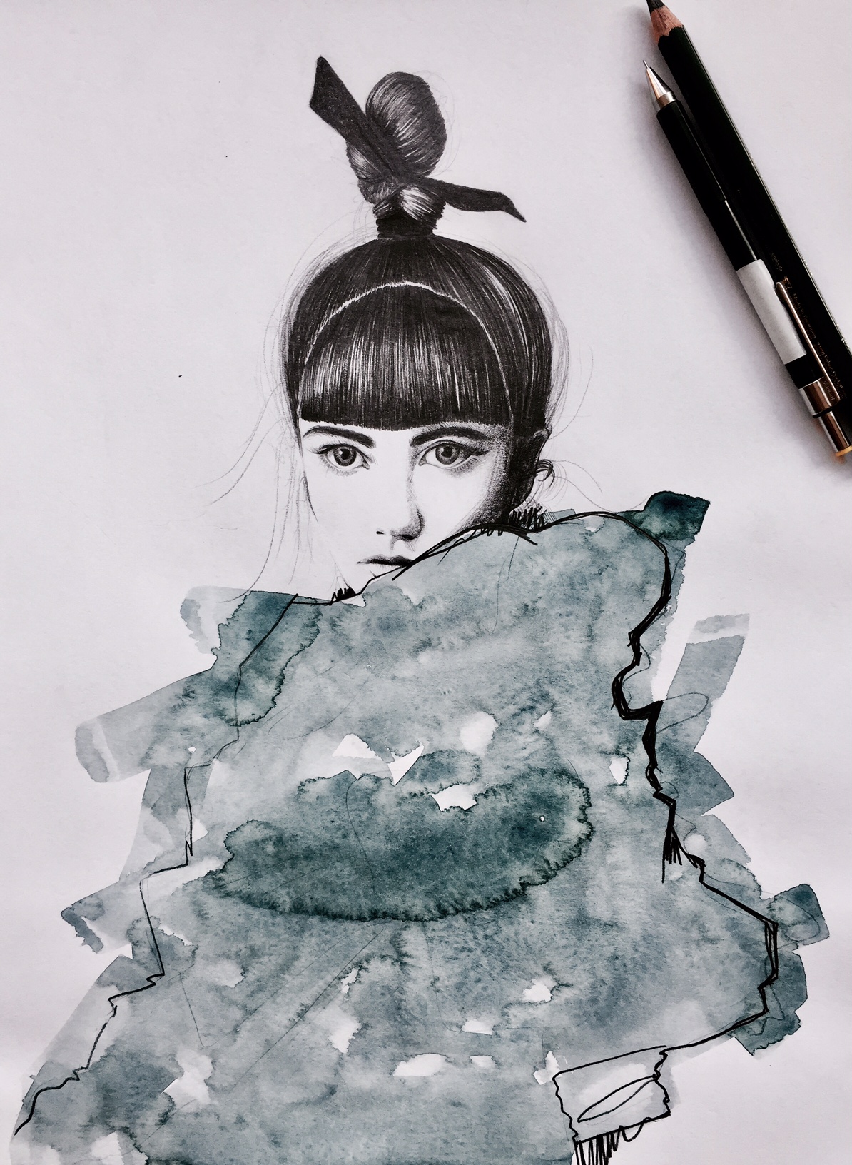 1194x1632 Watercolour Sketch 26.6.17 Grace Hartzel In Self Service - Service Sketch