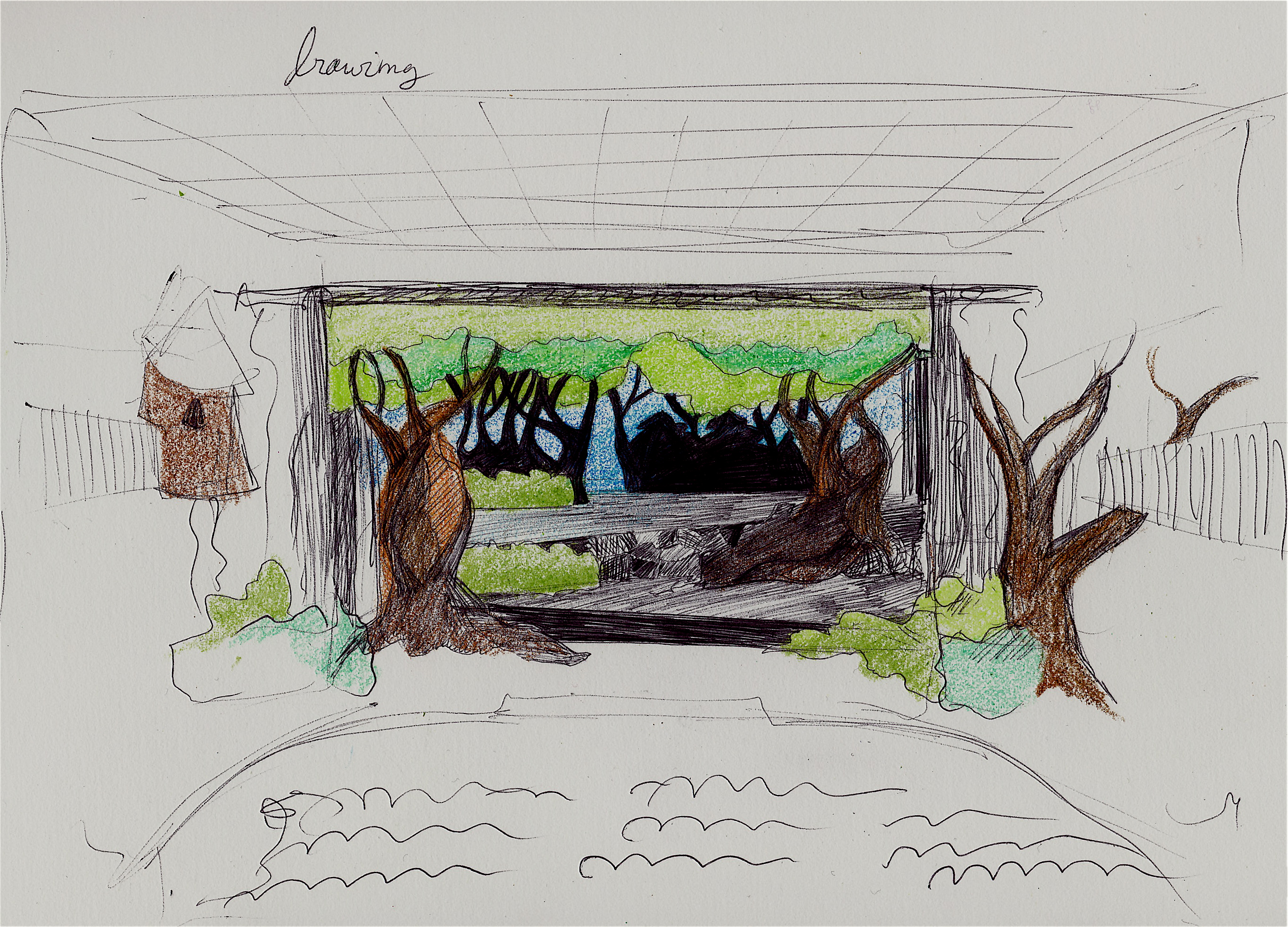 2732x1966 Into The Woods Set Sketches - Set Design Sketches