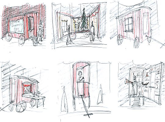 540x400 J. William Davis Theatre Designs - Set Design Sketches