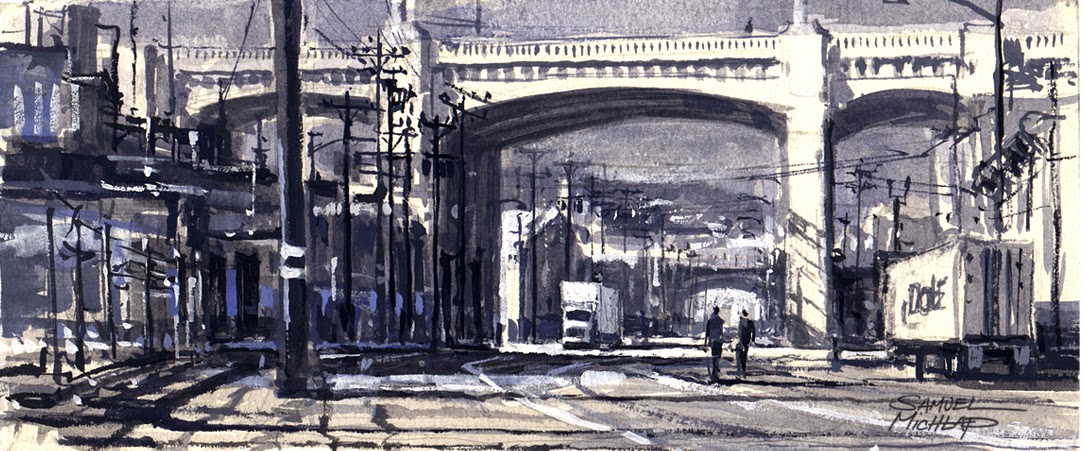 1083x451 Samuel Michlap Layout, Set Design And Plein Air Sketches - Set Design Sketches