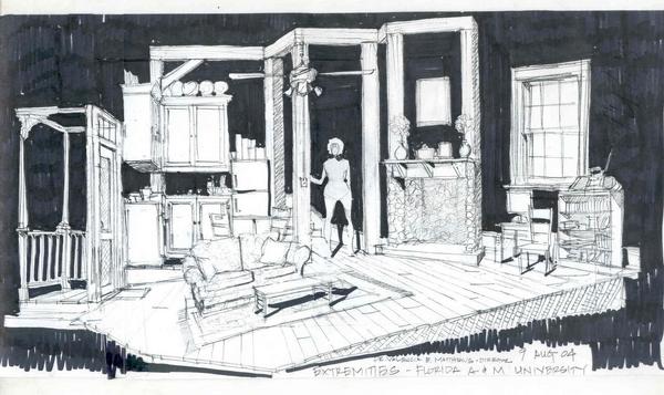 600x357 Sketches By Harlan D. Penn - Set Design Sketches