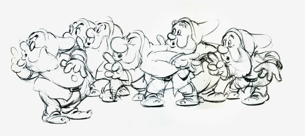 How To Draw Dwarves Online Drawing Lessons - Seven Dwarfs Sketch. 