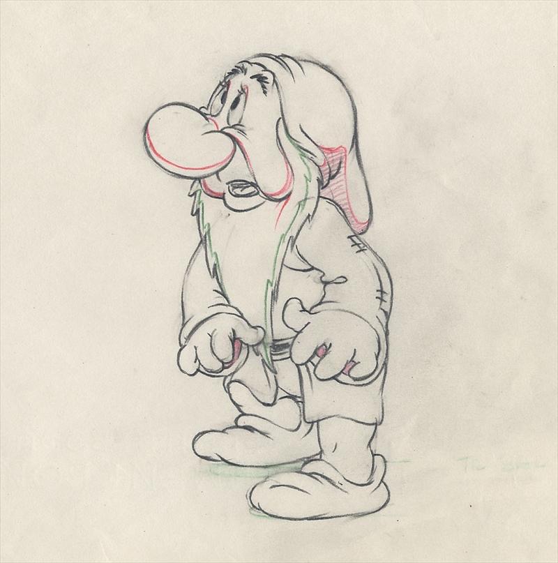 800x807 Disney Snow White And The Seven Dwarfs - Seven Dwarfs Sketch