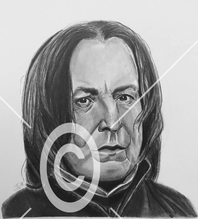 642x709 Severus Snape From Harry Potter Print Of Original Drawing Etsy - Severus Snape Sketch