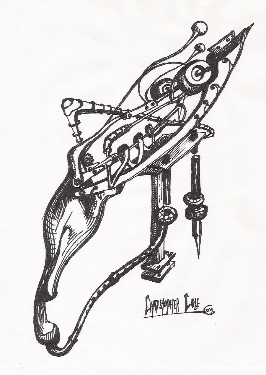 901x1269 Sewing Machine Sketch, Limited Edition Print Chris Cole Designs - Sewing Machine Sketch