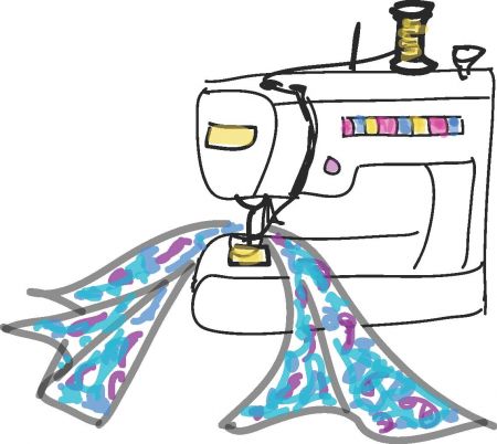 450x402 Thinking Of Buying Your Child Their First Sewing Machine - Sewing Machine Sketch