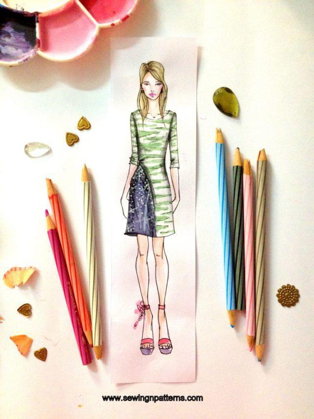 640x853 How To Color Fashion Design Sketches Quick And Easy Tutorial - Sewing Sketches