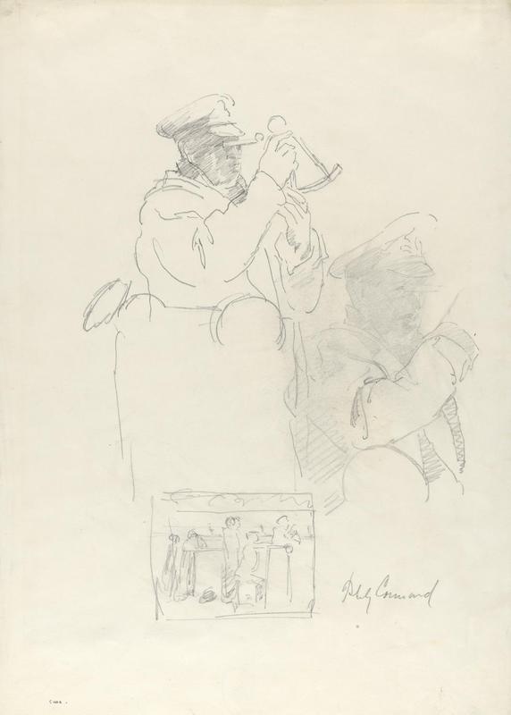 572x800 Filean Officer Using A Sextant Art.iwmart5002.jpg - Sextant Sketch