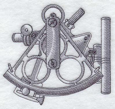 397x376 Machine Embroidery Designs - Sextant Sketch