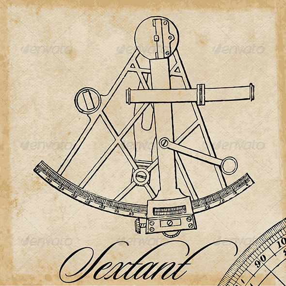 590x590 Sextant By Darkves Graphicriver - Sextant Sketch