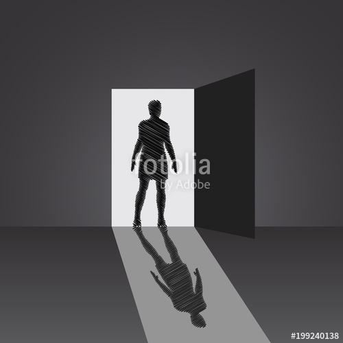 500x500 Woman Shadow Sketch Silhouette. Bad Female Character, Personality - Shadow Sketch