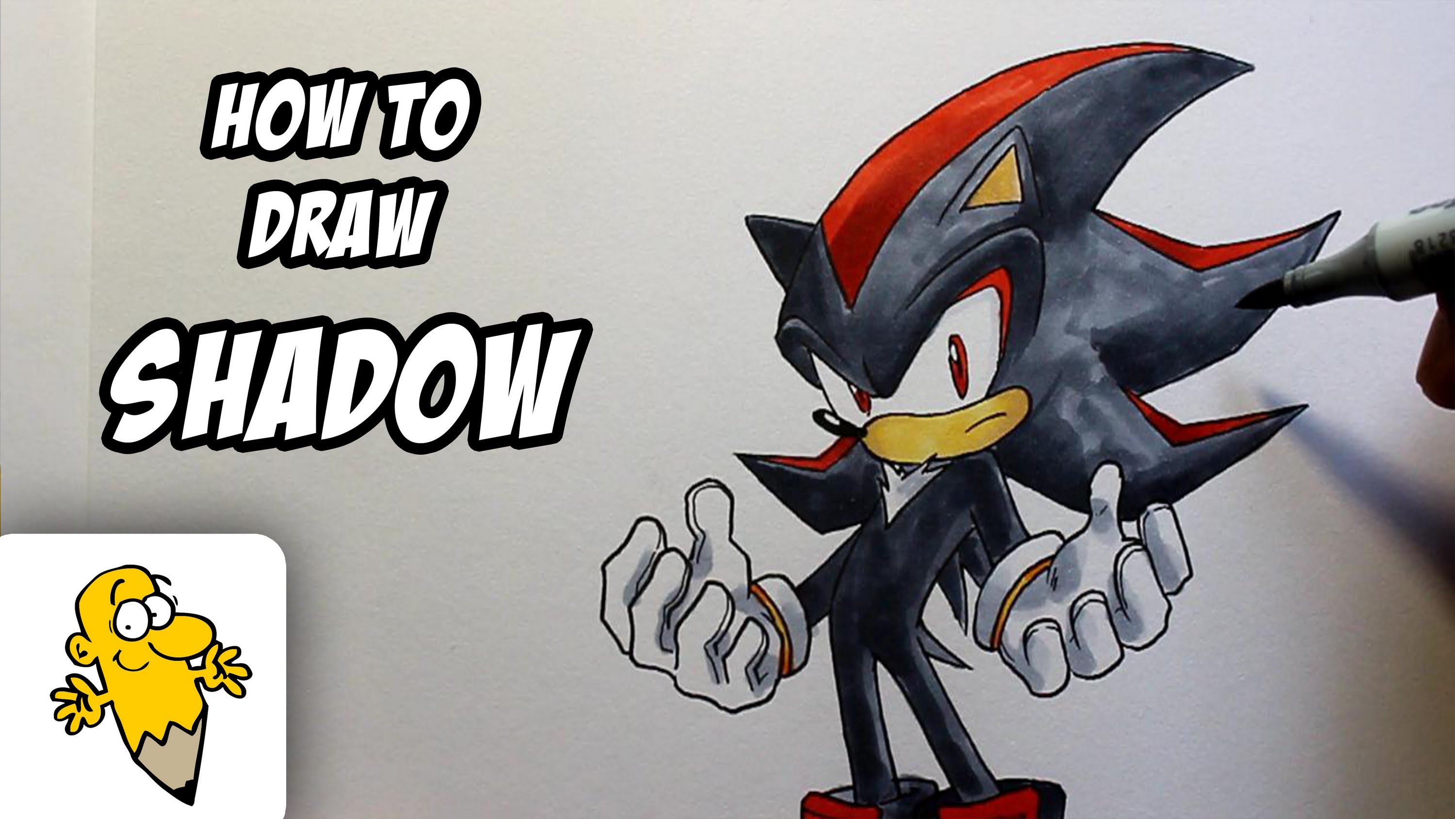 3000x1688 How To Draw Shadow [Sonic The Hedgehog] Drawing Tutorial - Shadow The Hedgehog Sketch