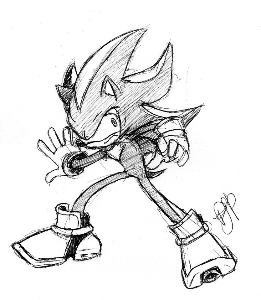 834x958 Shadow The Hedgehog 2 By Arvalis - Shadow The Hedgehog Sketch