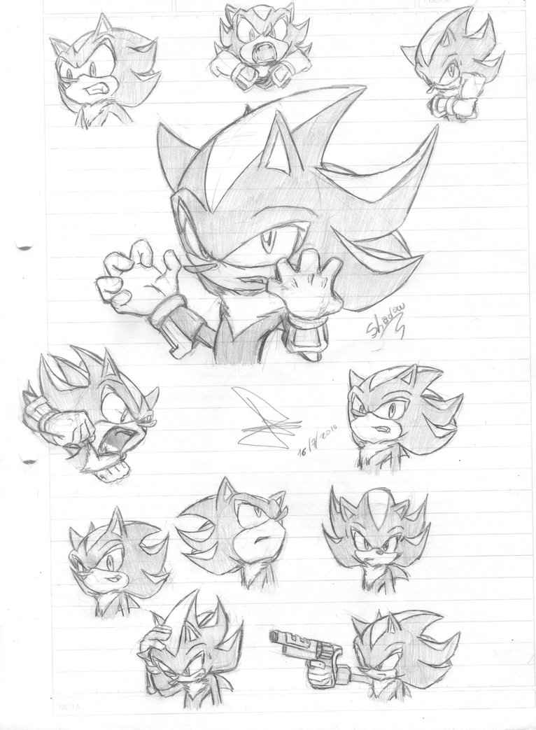 766x1043 Shadow The Hedgehog Sketch By Idolnya - Shadow The Hedgehog Sketch