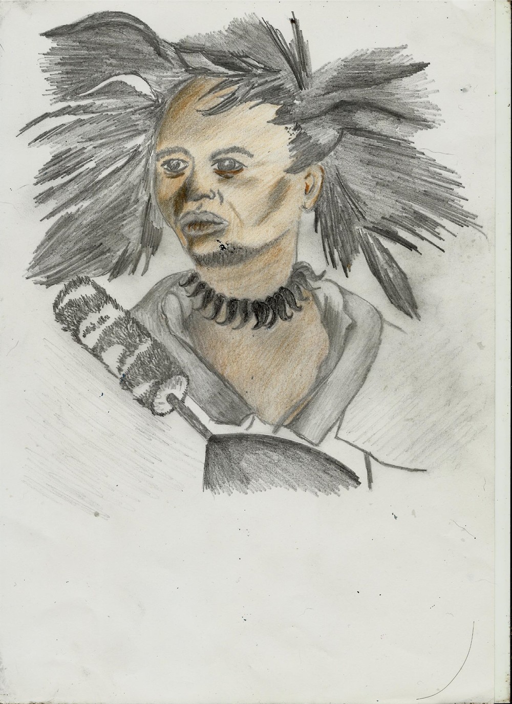 1000x1375 Shaka Zulu By Maria Hughes - Shaka Zulu Sketch