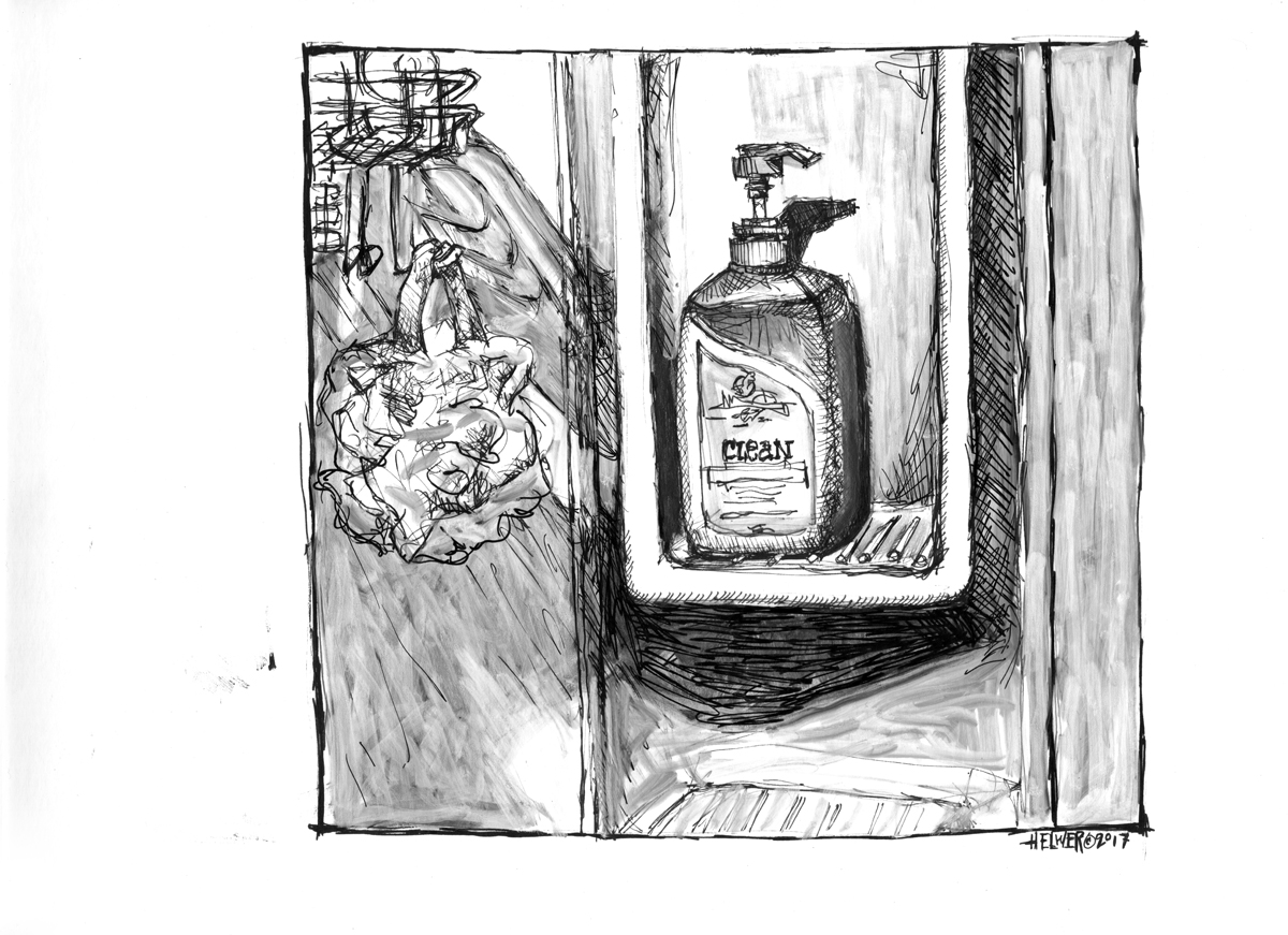 1200x871 Shampoo Bottle. (Epsom Salt Soak Study, - Shampoo Sketch