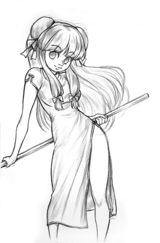 330x500 Shampoo (Ranma) Shampoo Sketch Fondo De Pantalla And - Shampoo Sketch