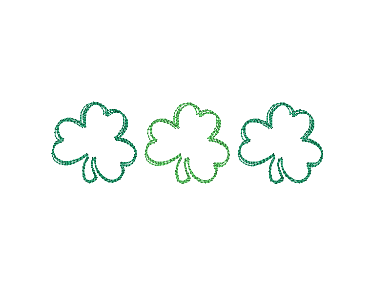 799x584 Triple Shamrock Sketch Embroidery Design Hug A Bug Applique - Shamrock Sketch