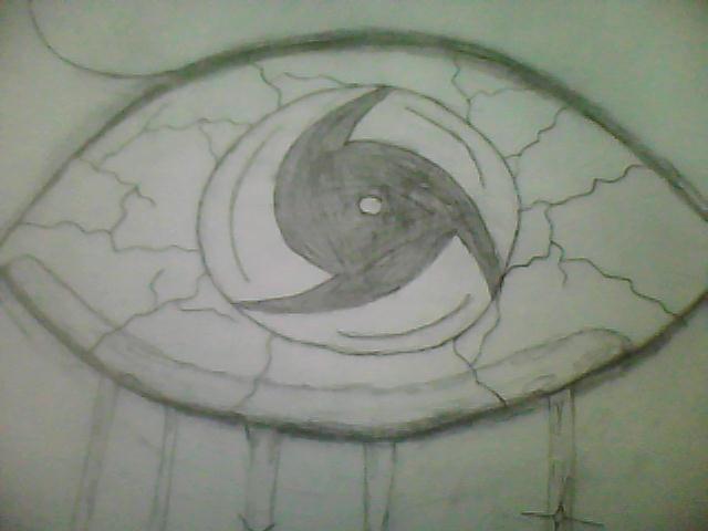 640x480 Mangekyou Sharingan Sketch By Rena Neji - Sharingan Sketch