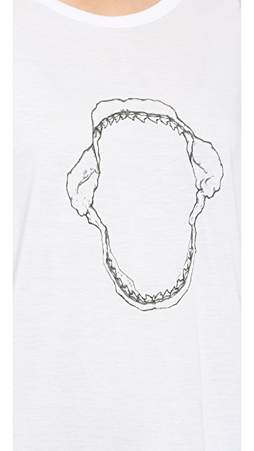 357x633 Mikoh Shark Jaws Beach Tee Shopbop - Shark Jaw Sketch