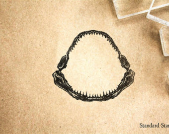 340x270 Shark Stamp Etsy - Shark Jaw Sketch