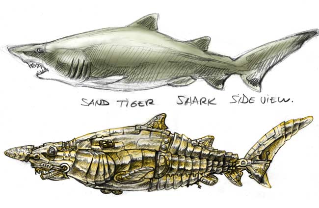 650x424 Industrial Shark Sketch By Otas32 - Shark Sketch Pictures