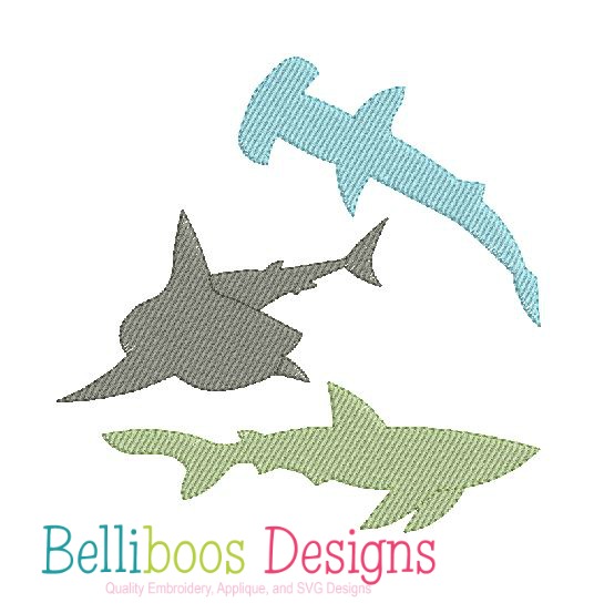 536x553 Shark Sketch Trio Embroidery Design Belliboos Designs - Shark Sketch Pictures