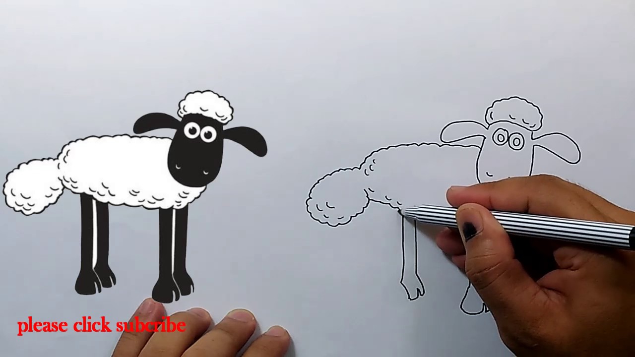 1280x720 How To Draw Shaun The Sheep - Shaun The Sheep Sketch