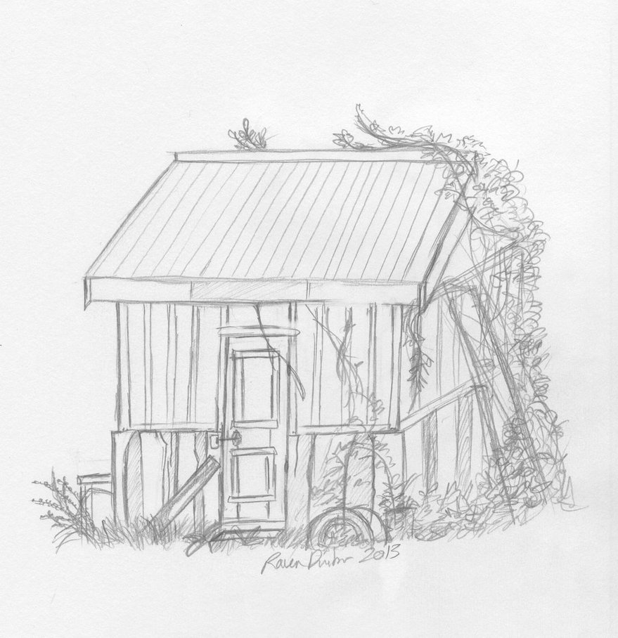 879x908 Garden Shed Sketch By Ravendunbar - Shed Sketch
