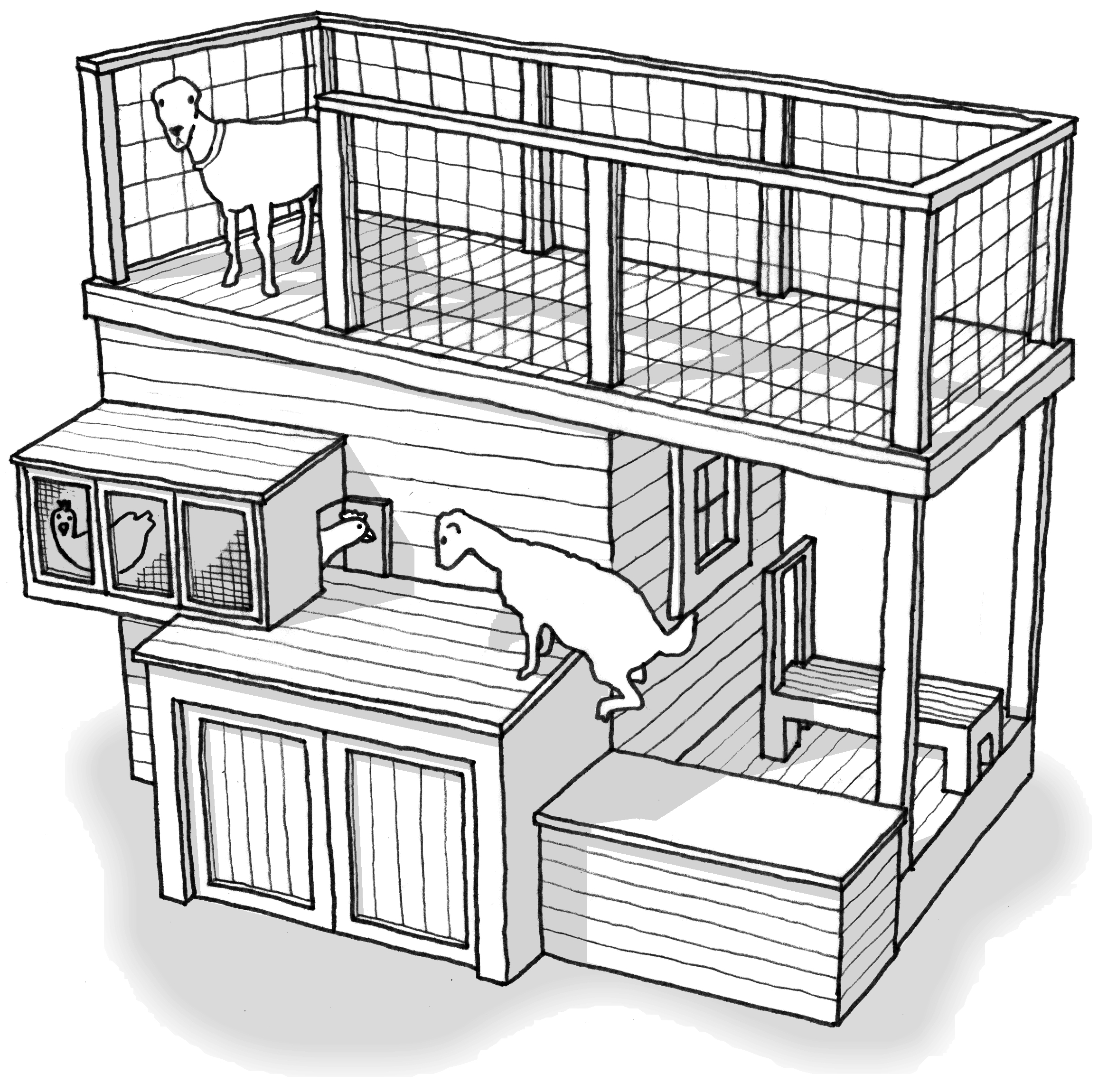 2313x2301 Goat Justice League The Shed - Shed Sketch