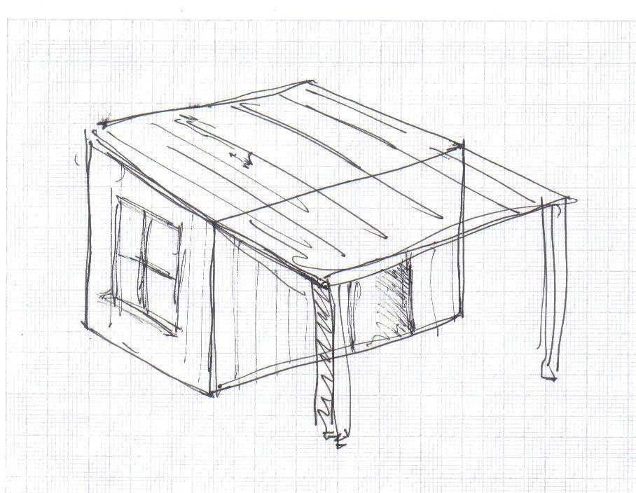 908x704 Shed Cordwainers Garden - Shed Sketch