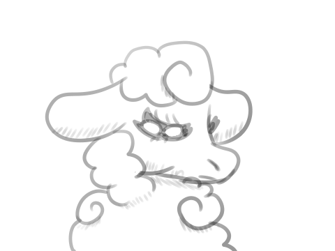 480x360 Cute Sheep Sketch By Mythicalmagicbeasts - Sheep Sketch Images