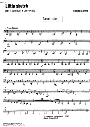 300x425 Little Sketch - Sheet Music Sketch