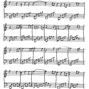 300x300 Silhouette Design Store - Sheet Music Sketch