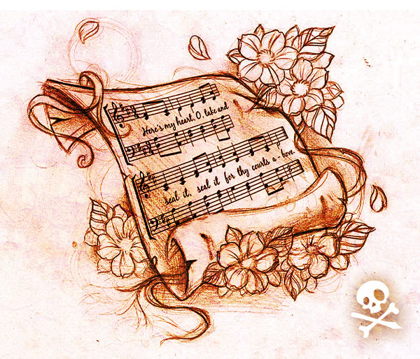 600x514 Sketch Music Sheet By Willemxsm - Sheet Music Sketch