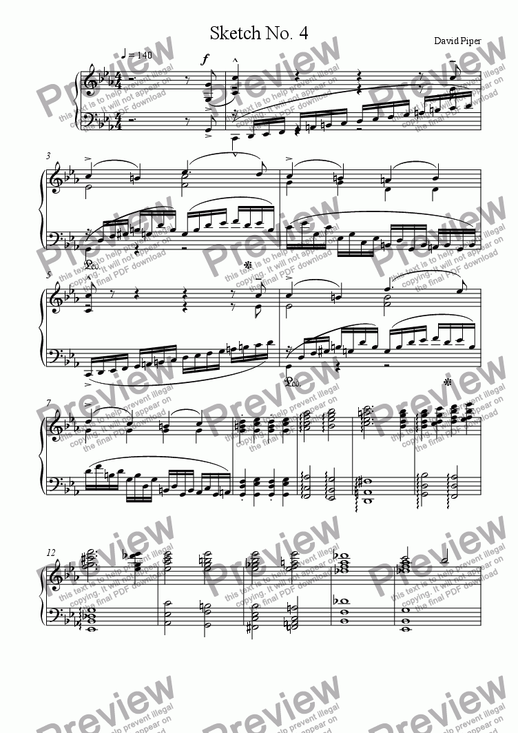 752x1064 Sketch No. 4 - Sheet Music Sketch