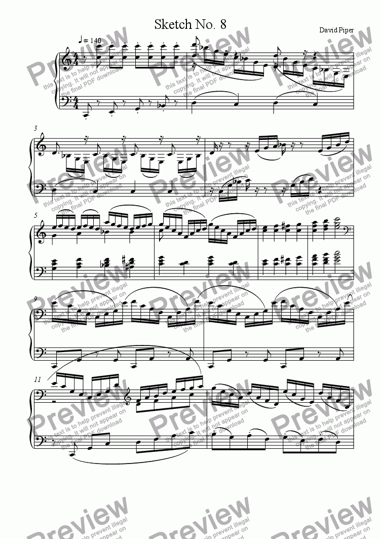 752x1064 Sketch No. 8 - Sheet Music Sketch