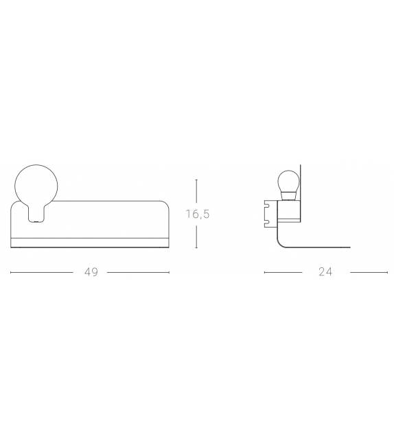 574x642 Sketch Zava Wall Lamp With Shelf - Shelf Sketch