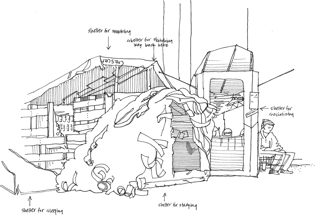 1024x720 An Open [Sketch]book Makeshift Shelter - Shelter Sketch