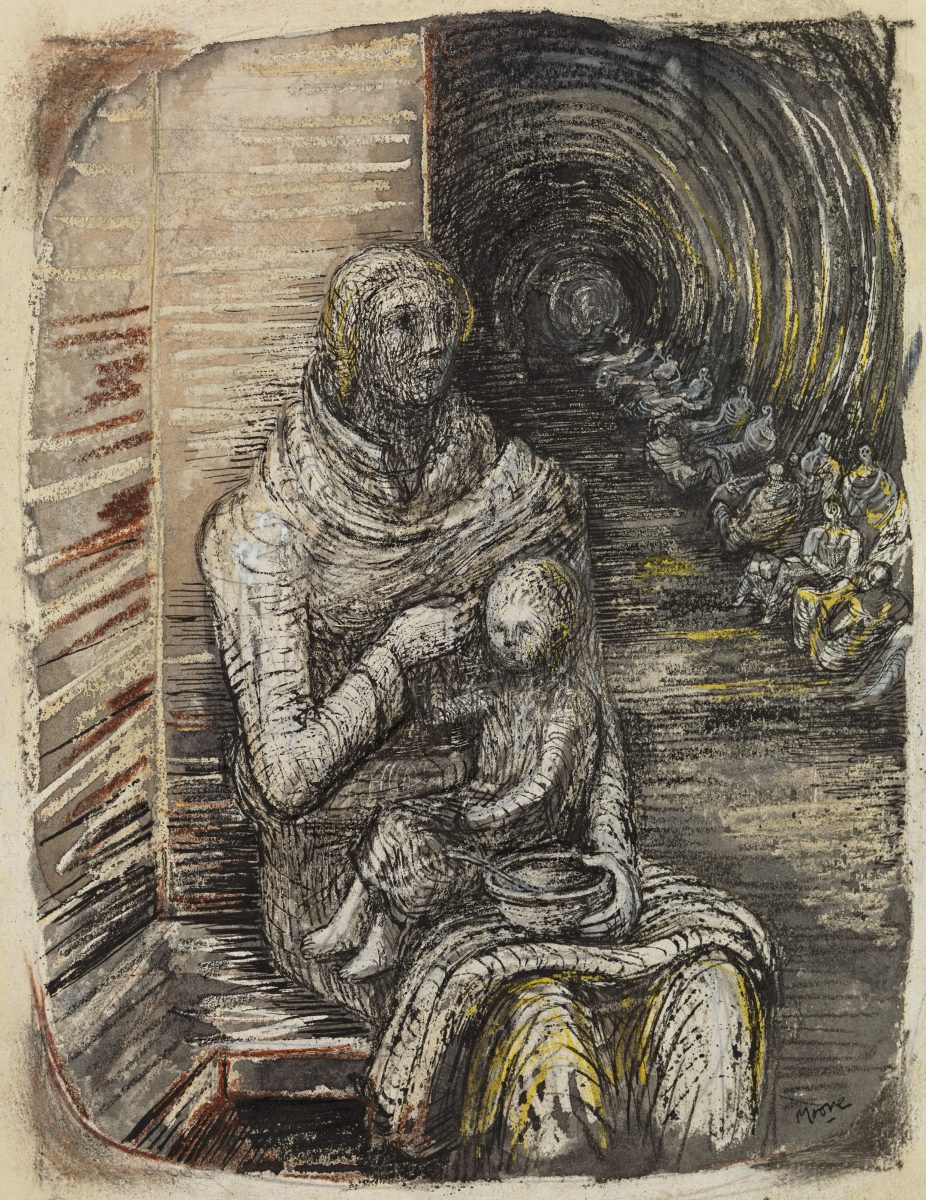926x1200 Henry Moore - Shelter Sketch