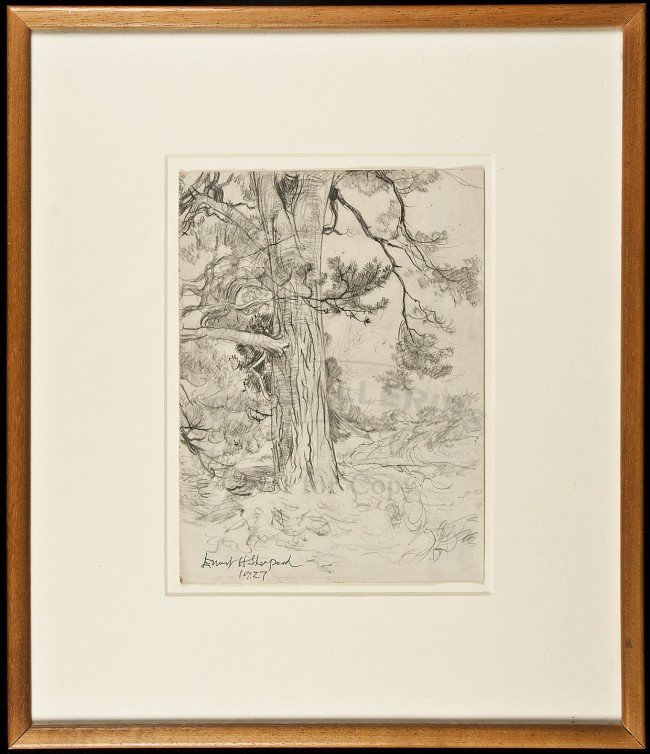 650x754 142 Original Pencil Sketch By E.h. Shepard - Shepard Sketch