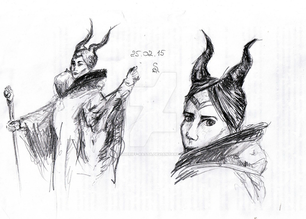 1024x736 Maleficent Sketch By Sheriff Rasta - Sheriff Sketch