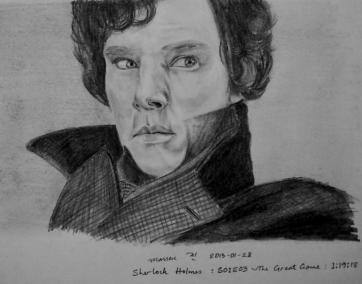 1200x943 Masseu Learns To Sketch Sherlock Holmes Sketch - Sherlock Holmes Sketch