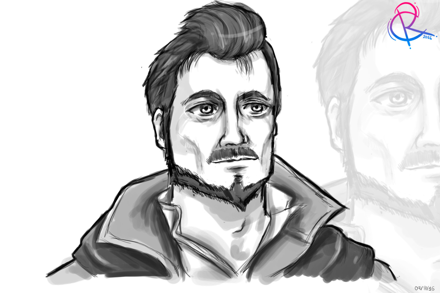 1500x1000 Artstation - Sherlock Holmes Sketch