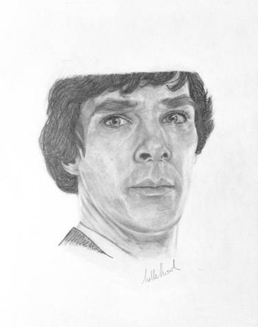 375x475 Saatchi Art Sherlock Drawing By Helle Howl - Sherlock Sketch
