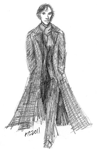 325x500 Sherlock Bbc Sketch Antemortem Arts Fine Art Amp Custom Paintings - Sherlock Sketch