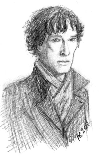 320x500 Sherlock Sketch 2 Antemortem Arts Fine Art Amp Custom Paintings - Sherlock Sketch