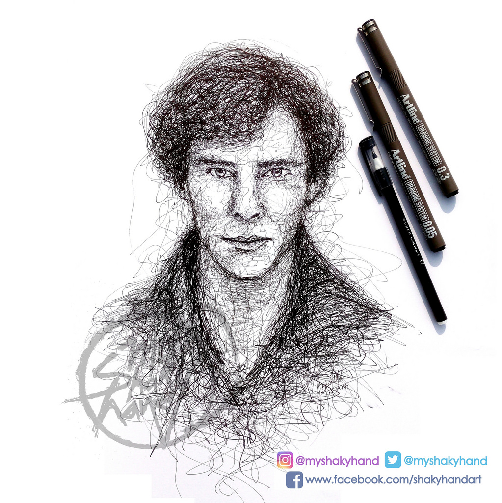 1023x1024 Sketch Of Benedict Cumberbatch As Sherlock Fan Art - Sherlock Sketch