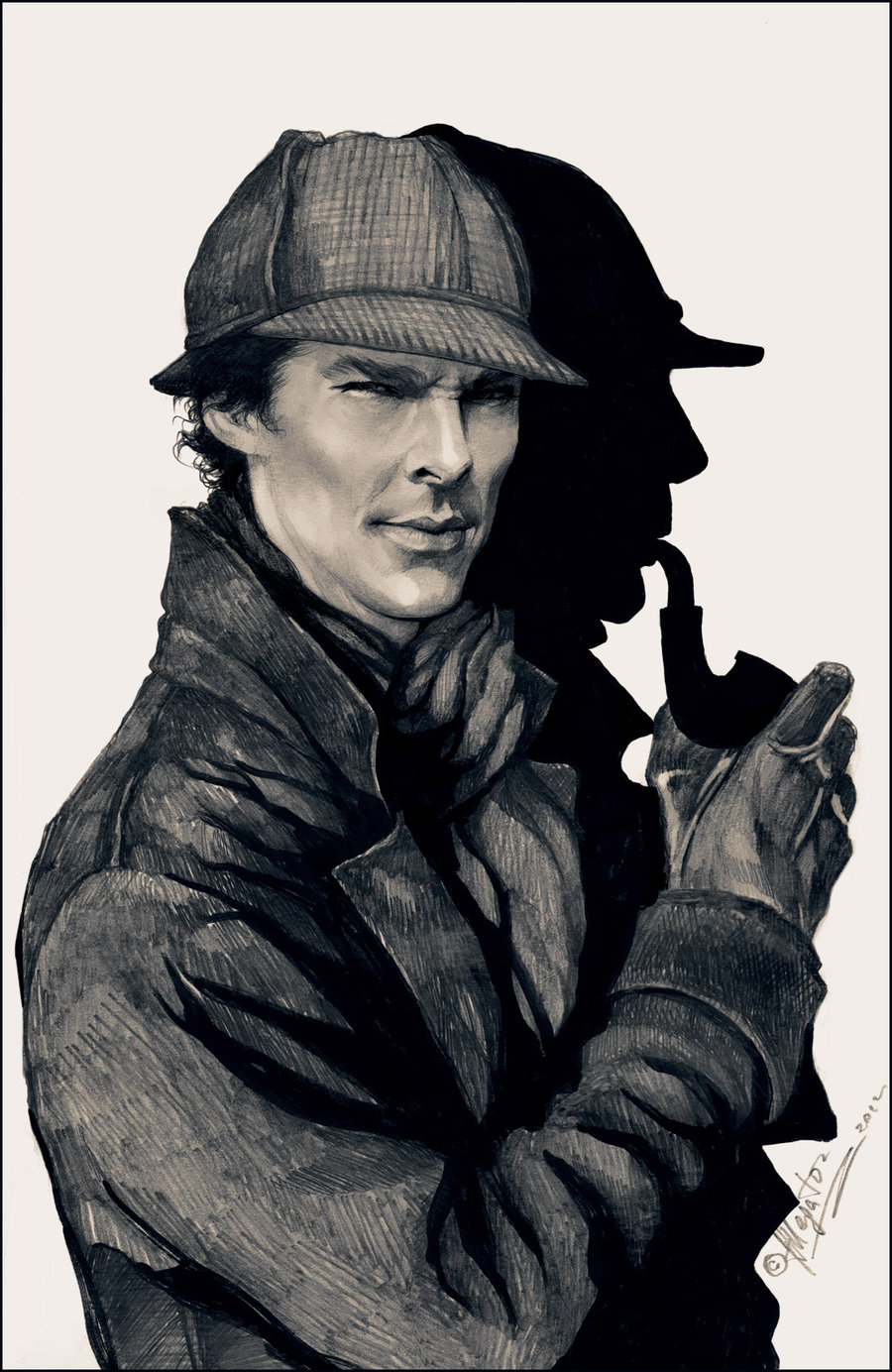 900x1384 Character Sketch Of Sherlock Holmes English Literature Summaries - Sherlock Sketch