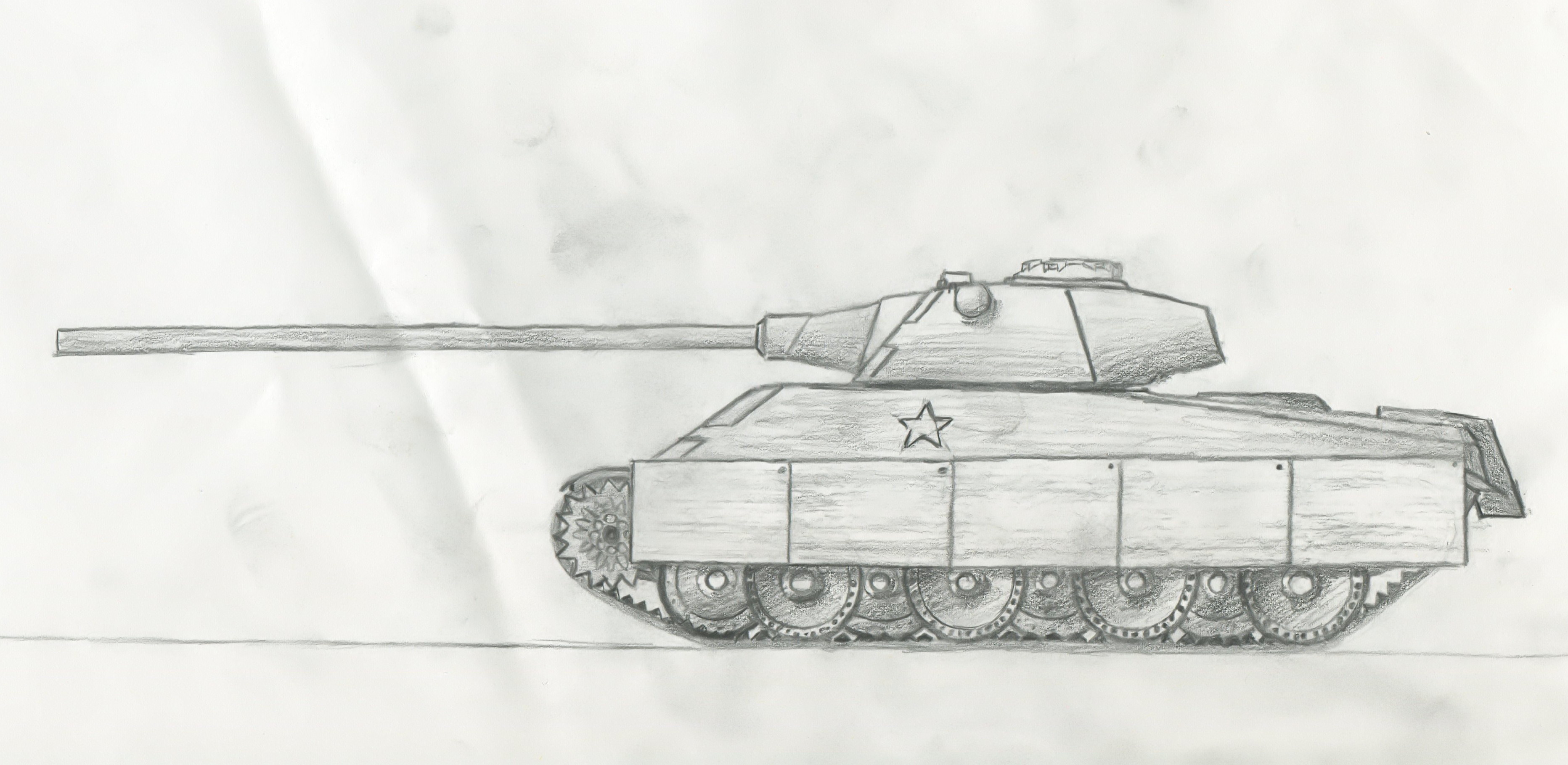 3728x1819 Fan Art Spotlight - Sherman Tank Sketch